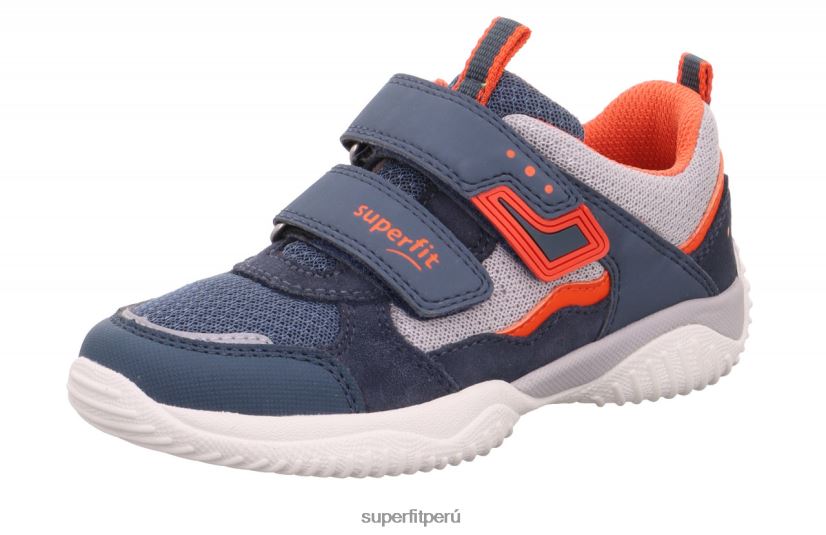 educación física Superfit niños pequeños storm - zapatillas bajas con cierre de velcro azul rojo V06L24824 zapatillas bajas