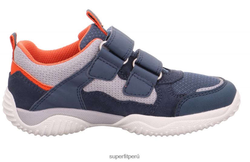 educación física Superfit niños pequeños storm - zapatillas bajas con cierre de velcro azul rojo V06L24824 zapatillas bajas