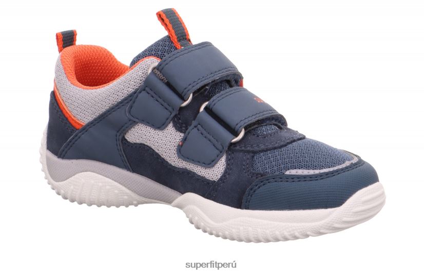 educación física Superfit niños pequeños storm - zapatillas bajas con cierre de velcro azul rojo V06L24824 zapatillas bajas