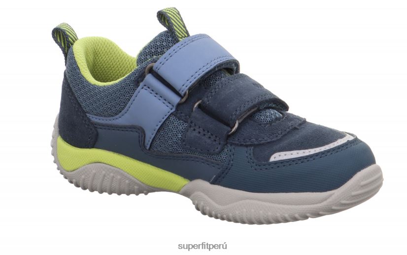 educación física Superfit niños pequeños storm - zapatillas bajas con cierre de velcro azul/verde claro V06L24834 zapatillas bajas
