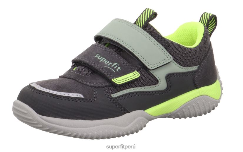 educación física Superfit niños pequeños storm - zapatillas bajas con cierre de velcro gris/amarillo V06L24774 zapatillas bajas