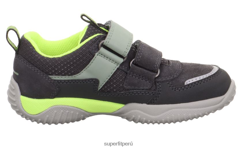 educación física Superfit niños pequeños storm - zapatillas bajas con cierre de velcro gris/amarillo V06L24774 zapatillas bajas
