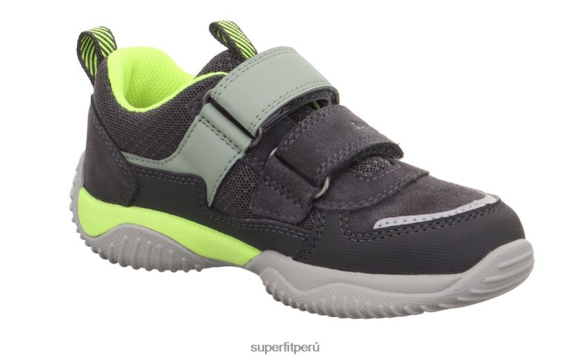 educación física Superfit niños pequeños storm - zapatillas bajas con cierre de velcro gris/amarillo V06L24774 zapatillas bajas