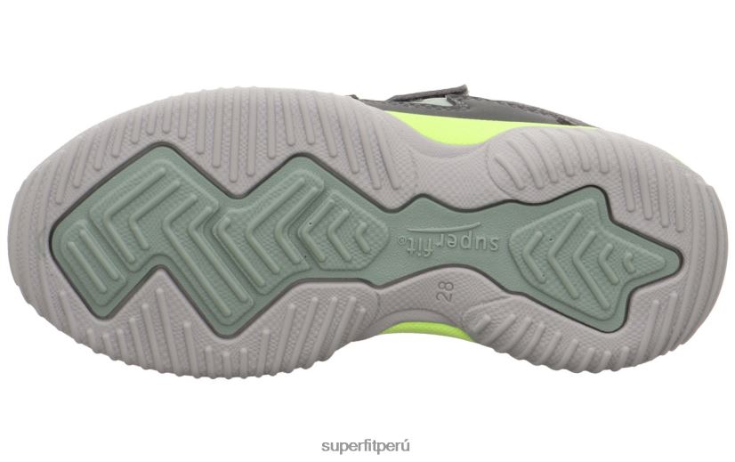 educación física Superfit niños pequeños storm - zapatillas bajas con cierre de velcro gris/amarillo V06L24774 zapatillas bajas
