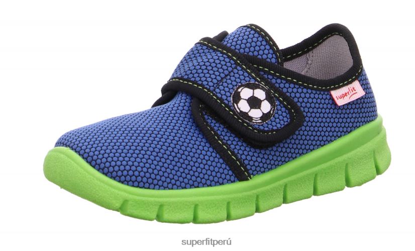 educación física Superfit niños pequeños bobby - zapatilla con cierre de velcro azul verde V06L24576 zapatillas