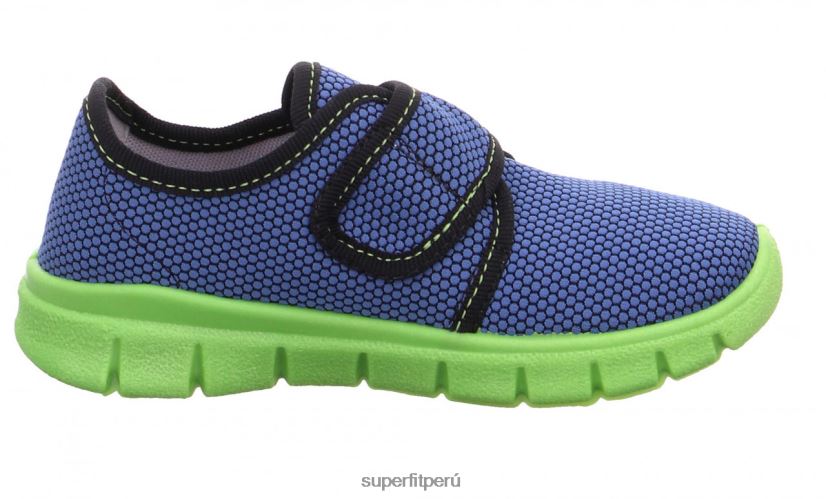 educación física Superfit niños pequeños bobby - zapatilla con cierre de velcro azul verde V06L24576 zapatillas