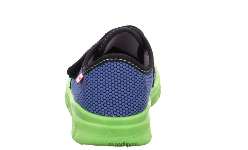educación física Superfit niños pequeños bobby - zapatilla con cierre de velcro azul verde V06L24576 zapatillas