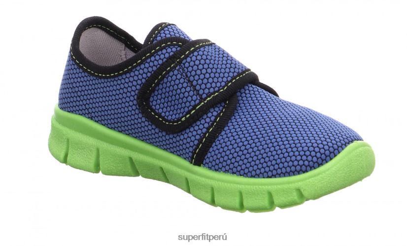educación física Superfit niños pequeños bobby - zapatilla con cierre de velcro azul verde V06L24576 zapatillas