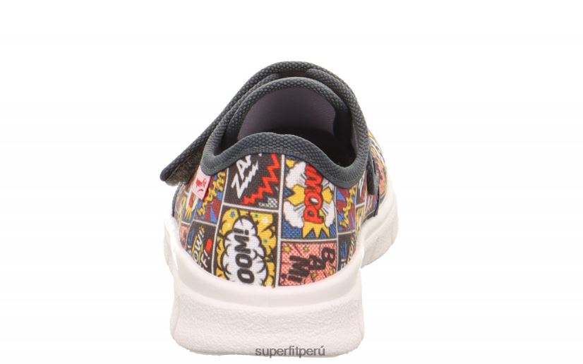 educación física Superfit niños pequeños bobby - zapatilla con cierre de velcro gris/multicolor V06L24557 zapatillas