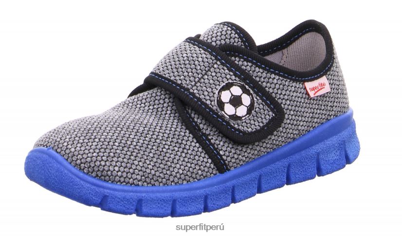 educación física Superfit niños pequeños bobby - zapatilla con cierre de velcro gris negro V06L24572 zapatillas