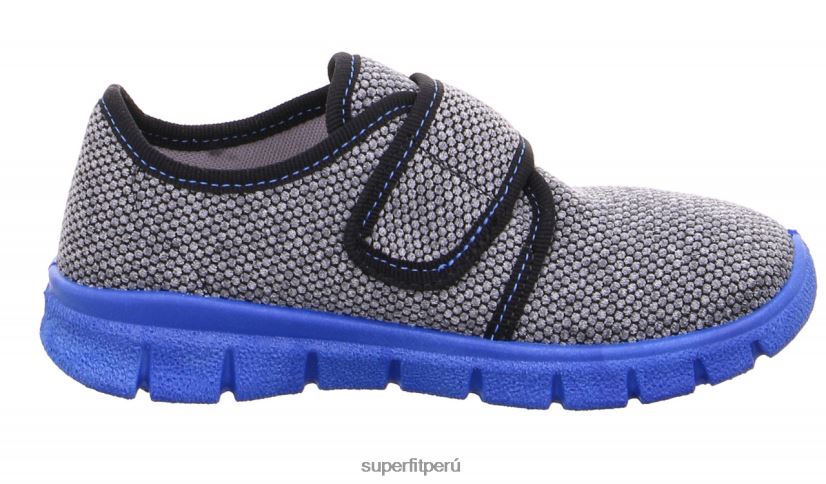 educación física Superfit niños pequeños bobby - zapatilla con cierre de velcro gris negro V06L24572 zapatillas