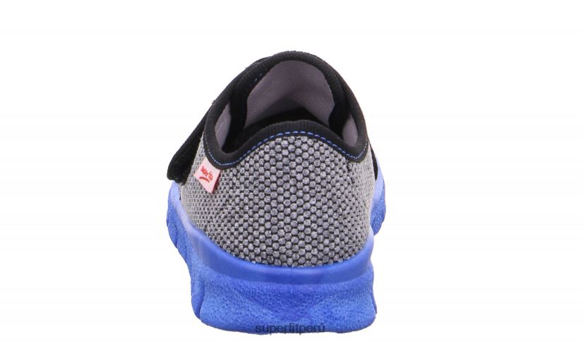 educación física Superfit niños pequeños bobby - zapatilla con cierre de velcro gris negro V06L24572 zapatillas