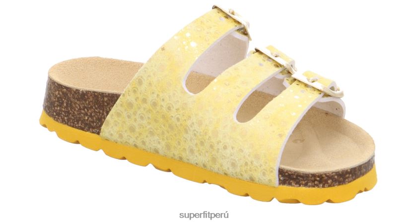educación física Superfit niños pequeños fussbettpantoffel - zapatilla con hebilla amarillo V06L24562 zapatillas