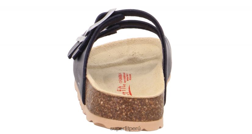 educación física Superfit niños pequeños fussbettpantoffel - zapatilla con hebilla azul V06L24586 zapatillas