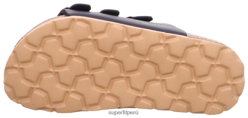 educación física Superfit niños pequeños fussbettpantoffel - zapatilla con hebilla azul V06L24586 zapatillas