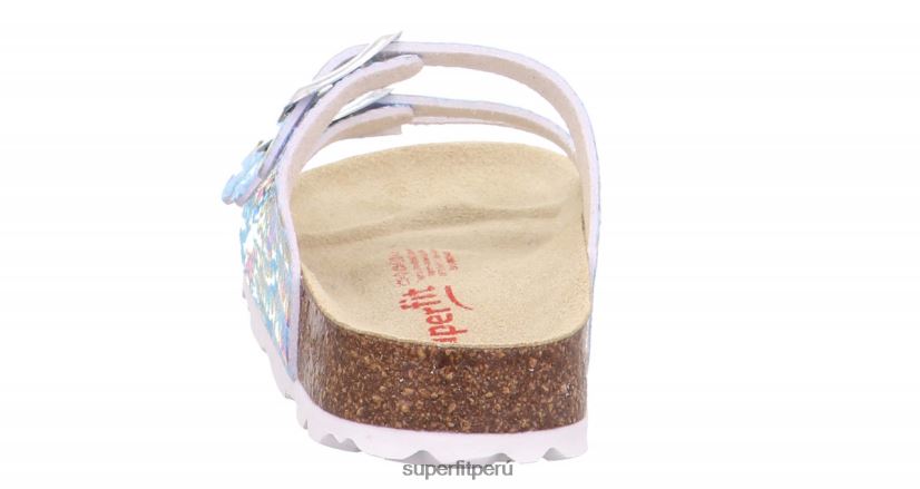 educación física Superfit niños pequeños fussbettpantoffel - zapatilla con hebilla azul V06L24597 zapatillas