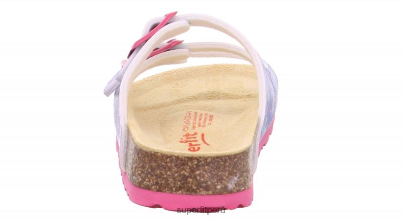 educación física Superfit niños pequeños fussbettpantoffel - zapatilla con hebilla azul/multicolor V06L24600 zapatillas