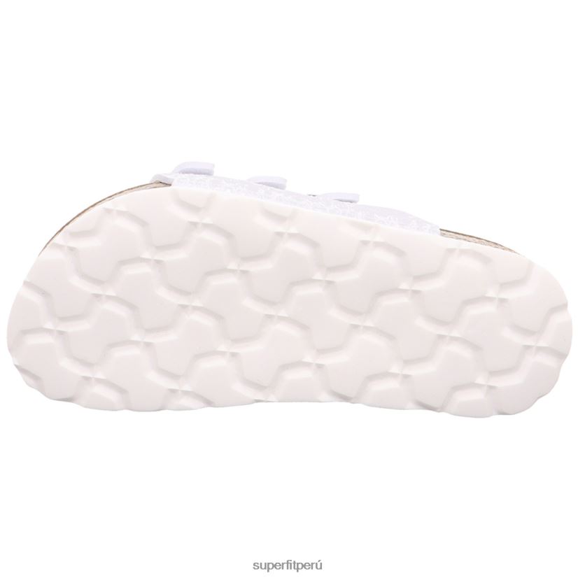 educación física Superfit niños pequeños fussbettpantoffel - zapatilla con hebilla blanco V06L24554 zapatillas