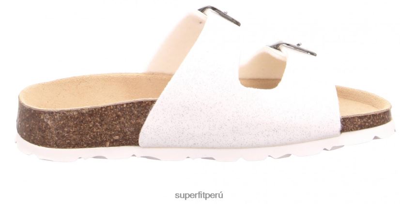 educación física Superfit niños pequeños fussbettpantoffel - zapatilla con hebilla blanco V06L24558 zapatillas