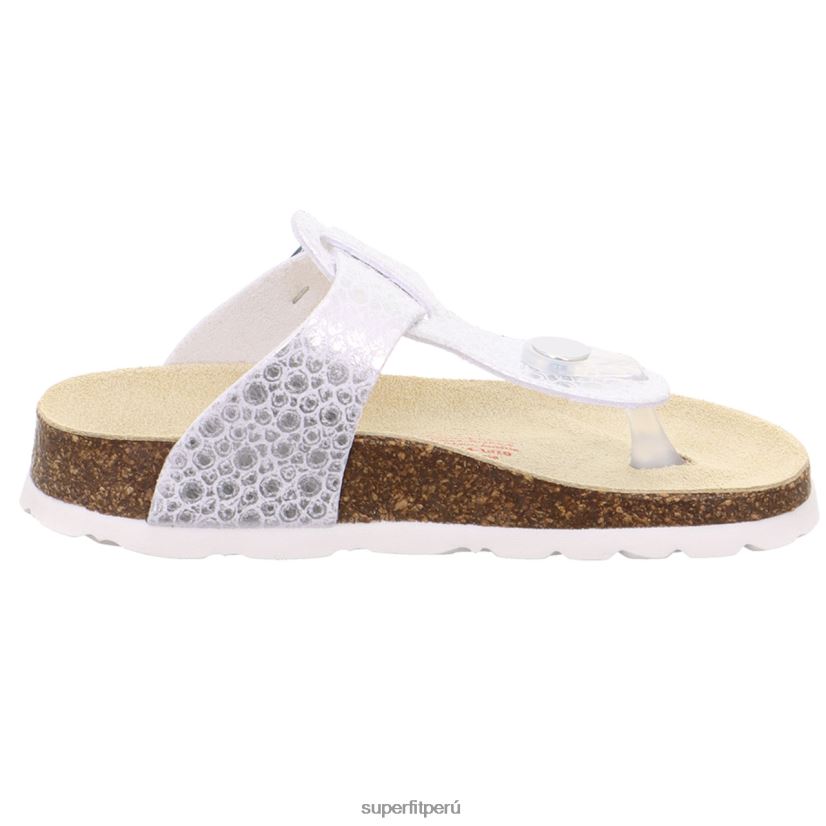 educación física Superfit niños pequeños fussbettpantoffel - zapatilla con hebilla blanco V06L24565 zapatillas