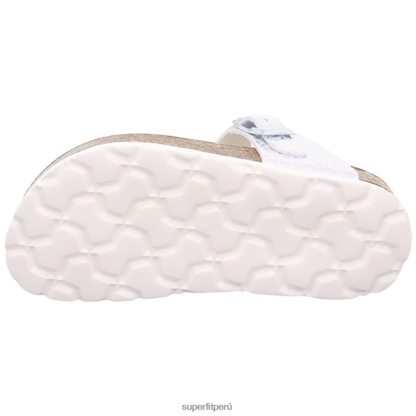 educación física Superfit niños pequeños fussbettpantoffel - zapatilla con hebilla blanco V06L24565 zapatillas