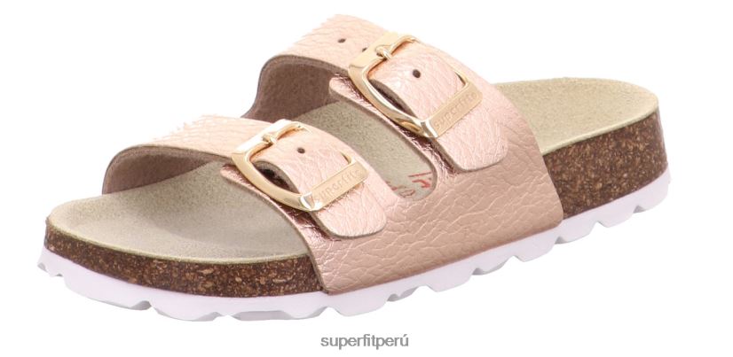 educación física Superfit niños pequeños fussbettpantoffel - zapatilla con hebilla bronce V06L24584 zapatillas