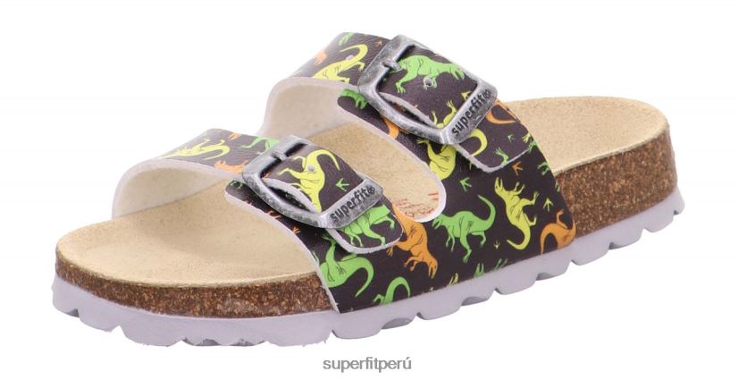 educación física Superfit niños pequeños fussbettpantoffel - zapatilla con hebilla gris V06L24599 zapatillas