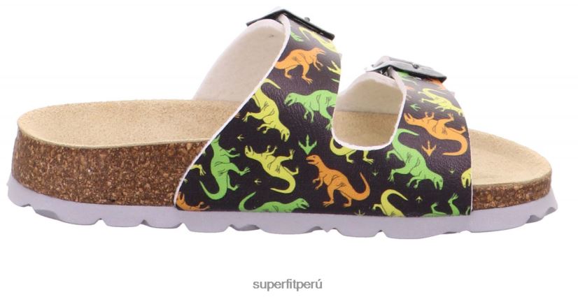 educación física Superfit niños pequeños fussbettpantoffel - zapatilla con hebilla gris V06L24599 zapatillas