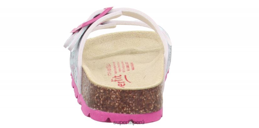 educación física Superfit niños pequeños fussbettpantoffel - zapatilla con hebilla gris/multicolor V06L24589 zapatillas