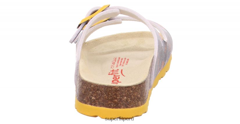 educación física Superfit niños pequeños fussbettpantoffel - zapatilla con hebilla gris/naranja V06L24566 zapatillas