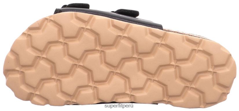 educación física Superfit niños pequeños fussbettpantoffel - zapatilla con hebilla negro V06L24564 zapatillas
