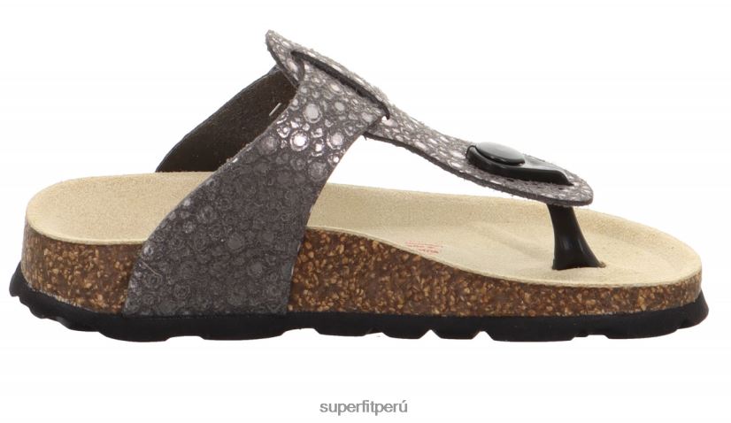 educación física Superfit niños pequeños fussbettpantoffel - zapatilla con hebilla negro V06L24580 zapatillas