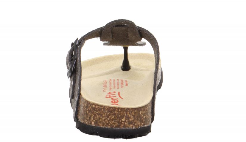 educación física Superfit niños pequeños fussbettpantoffel - zapatilla con hebilla negro V06L24580 zapatillas