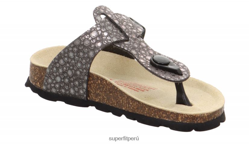 educación física Superfit niños pequeños fussbettpantoffel - zapatilla con hebilla negro V06L24580 zapatillas