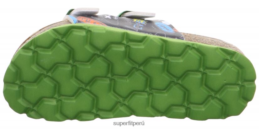 educación física Superfit niños pequeños fussbettpantoffel - zapatilla con hebilla negro/multicolor V06L24549 zapatillas