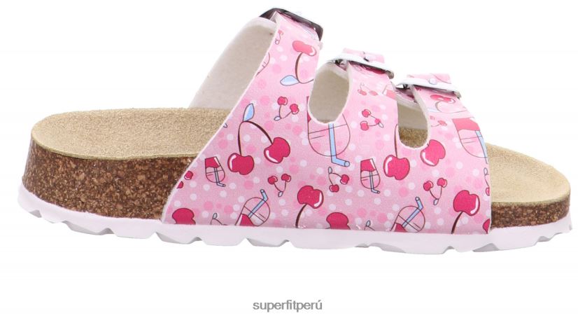 educación física Superfit niños pequeños fussbettpantoffel - zapatilla con hebilla rosa V06L24550 zapatillas
