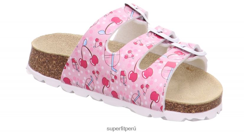 educación física Superfit niños pequeños fussbettpantoffel - zapatilla con hebilla rosa V06L24550 zapatillas