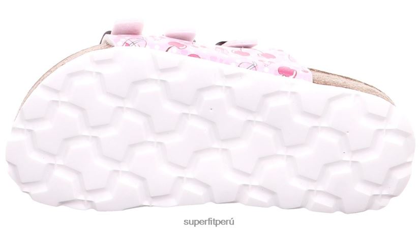 educación física Superfit niños pequeños fussbettpantoffel - zapatilla con hebilla rosa V06L24550 zapatillas