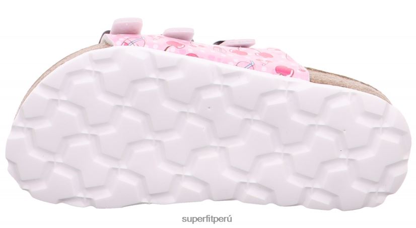 educación física Superfit niños pequeños fussbettpantoffel - zapatilla con hebilla rosa V06L24550 zapatillas