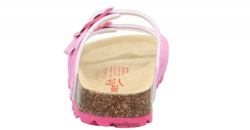 educación física Superfit niños pequeños fussbettpantoffel - zapatilla con hebilla rosa V06L24588 zapatillas