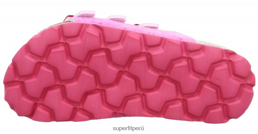educación física Superfit niños pequeños fussbettpantoffel - zapatilla con hebilla rosa V06L24588 zapatillas