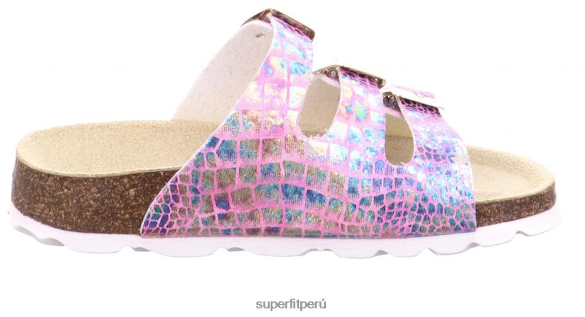 educación física Superfit niños pequeños fussbettpantoffel - zapatilla con hebilla rosa V06L24595 zapatillas