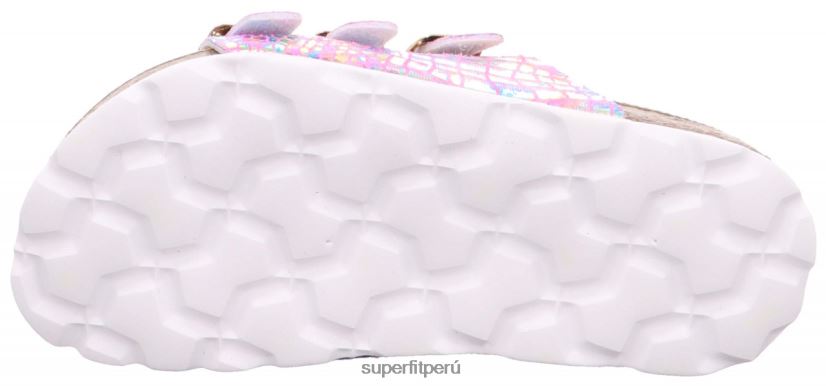 educación física Superfit niños pequeños fussbettpantoffel - zapatilla con hebilla rosa V06L24595 zapatillas