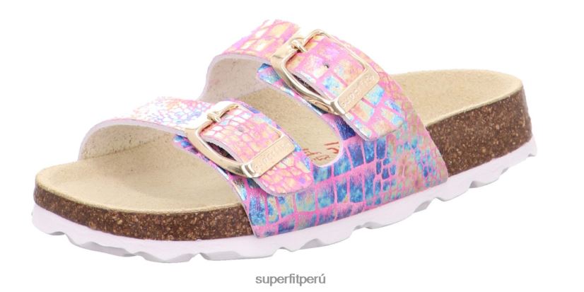 educación física Superfit niños pequeños fussbettpantoffel - zapatilla con hebilla rosa V06L24601 zapatillas