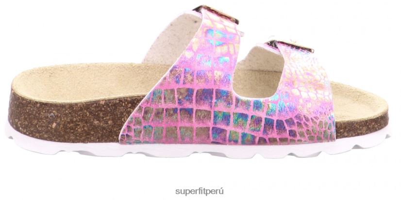 educación física Superfit niños pequeños fussbettpantoffel - zapatilla con hebilla rosa V06L24601 zapatillas