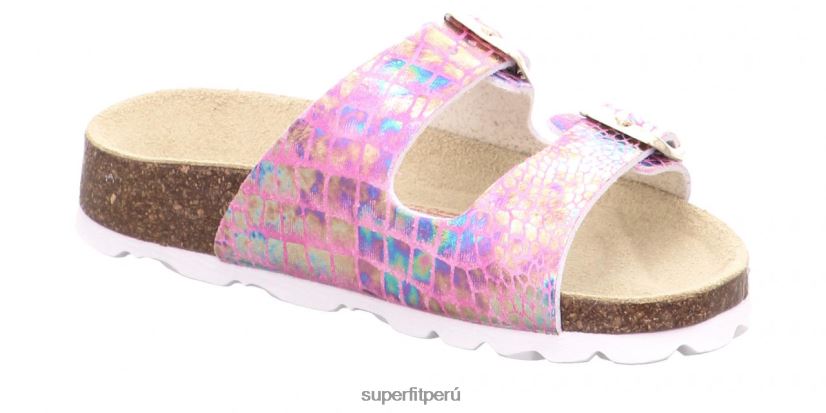 educación física Superfit niños pequeños fussbettpantoffel - zapatilla con hebilla rosa V06L24601 zapatillas