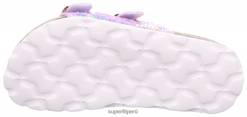 educación física Superfit niños pequeños fussbettpantoffel - zapatilla con hebilla rosa V06L24601 zapatillas