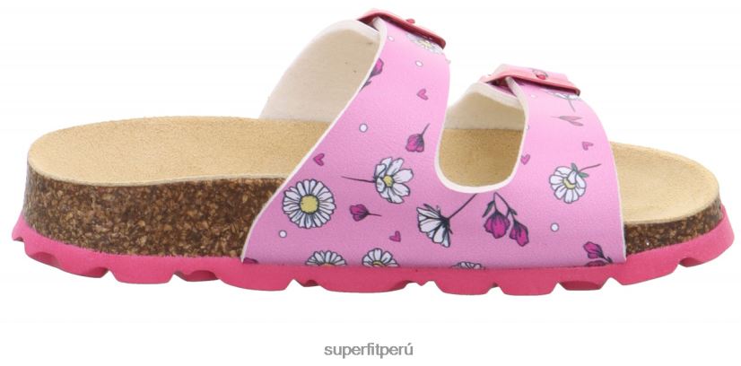 educación física Superfit niños pequeños fussbettpantoffel - zapatilla con hebilla rosa/multicolor V06L24556 zapatillas