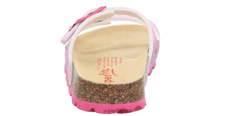 educación física Superfit niños pequeños fussbettpantoffel - zapatilla con hebilla rosa/multicolor V06L24556 zapatillas