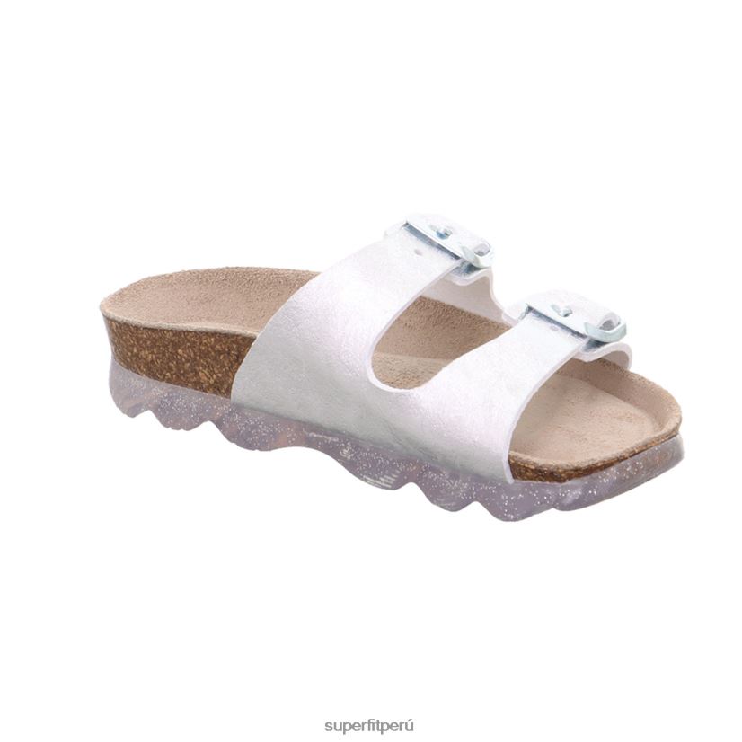educación física Superfit niños pequeños gelatinas - zapatilla con hebilla plata V06L24552 zapatillas